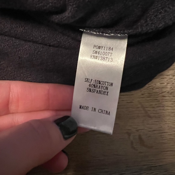 Navy Long Sleeve Ruffle Top - Picture 5 of 8